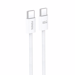 Foneng Kaapeli X110 - Type C - Type C - PD 60W 3A 1,2 metriä valkoinen