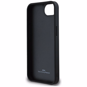 BMW Leather Hot Stamp iPhone 16e Suojakuori - Musta