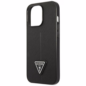 Guess GUHCP14LPSATLK iPhone 14 Pro 6.1" musta/musta kovakotelo SaffianoTriangle logo