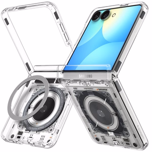 Spigen Ultra Hybrid Pro MagSafe -suojakuori Samsung Galaxy Z Flip 8 Neo One -mallille, harmaa-musta