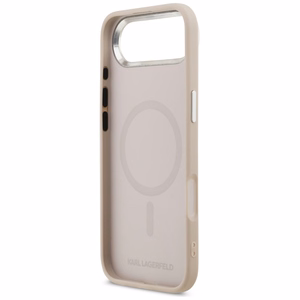 Karl Lagerfeld Karl & Choupette Pins MagSafe Suojakuori iPhone Air:lle - Vaaleanpunainen