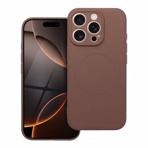 Silikoninen Mag Cover iPhone 17 PRO:lle MagSafe-yhteensopiva ruskea