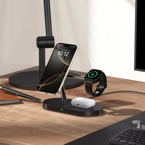 Tech-Protect A12 3in1 MagSafe induktiivinen laturi älypuhelimelle/kuulokkeille/älykellolle - musta