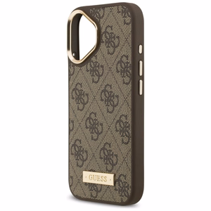 Guess 4G Logo Plate MagSafe -suojakuori iPhone 17 - ruskea