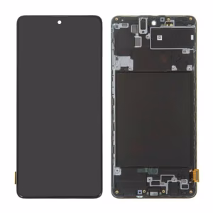 LCD-näyttö yhteensopiva Samsung A715 A71 musta kehyksellä HQ