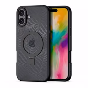 Puhelimen suojakuori Dux Ducis Aimo Mag Stand Apple iPhone 16 Plus musta
