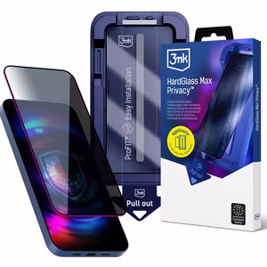 9H panssarilasi 3mk HardGlass Max Privacy -tietosuojasuodattimella iPhone 17 Pro Max:lle