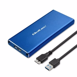 Qoltec 51832 M.2 SSD Kotelo SATA NGFF USB 3.0 5Gb/s 2TB Sininen