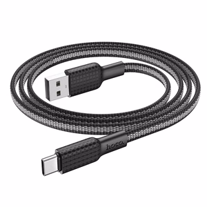 Hoco USB-A - USB-C -kaapeli 3A 1 m X69 mustavalkoinen