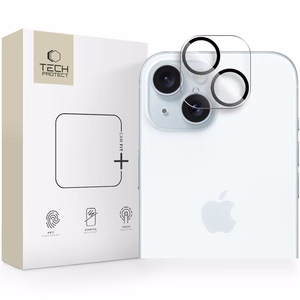 Tech-Protect Cam Fit+ kamerasuoja iPhone 14 / 14 Plus / 15 / 15 Plus:lle - kirkas