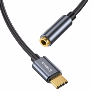 Baseus L54 mobile phone cable Black, Grey USB C 3.5mm