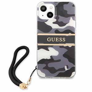 Guess GUHCP13MKCABBK iPhone 13 6.1" black/black hardcase Camo Strap Collection