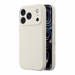 Case for iPhone 17 Pro / 18 Pro (low camera edge) Forcell F-Protect Rubber Premium compatible with MagSafe antique white