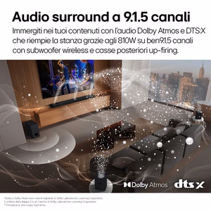 LG S95TR -äänijärjestelmä, musta, 9.1.5 kanavaa, 810 W
