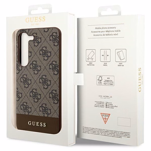 Guess 4G Stripe Collection suojakuori Samsung Galaxy S24+:lle - ruskea
