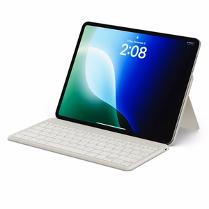 Langaton näppäimistö telineellä älypuhelimelle/tabletille QWERTY Satechi Onthego hiekka