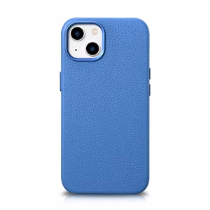 iCarer Litchi Premium Nahkakotelo iPhone 14 Plus Magneettinen nahkakotelo MagSafe vaaleansininen (WMI14220711-LB)