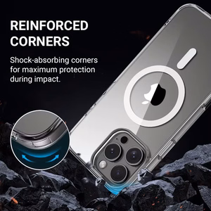 Crong Clear MAG Cover -suojakuori MagSafella iPhone 16:lle, läpinäkyvä