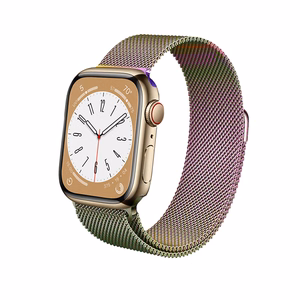 Crong Milano Steel stainless-steel strap for Apple Watch 38 / 40 / 41 / 42 mm, iridescent