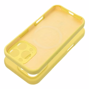 Silikoninen Suojakuori 2mm iPhone 15 PRO MAX:lle MagSafe-yhteensopiva keltainen