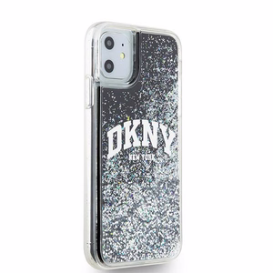 DKNY Liquid Glitter Big Logo Suojakuori iPhone 11 / Xr:lle - musta