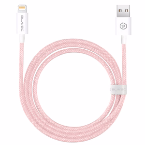 Blavec Cable Candy braided - USB to Lightning - 2,4A 3 metres Apple CarPlay (CCA-UL24P30) pink