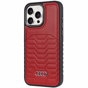 Audi Tekonahkainen Suojakuori MagSafella iPhone 14 Pro Maxille - punainen