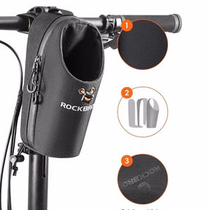Rockbros P002 Handlebar Bag Compatible with Scooters and Folding City Bikes 1.5L - Black