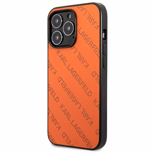 Karl Lagerfeld Perforated Allover Suojakuori iPhone 13 Pro Max 6.7" - Oranssi