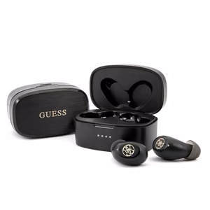 Guess GUTWSJL4GBK TWS Bluetooth kuulokkeet + musta/musta 4G telakka-asema