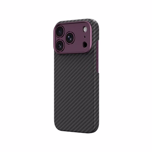 AmazingThing Titan Max Lens suojakuori mallille iPhone 18 Pro, aramidikuitua, kameransuojuksella, MagSafe-yhteensopiva – väri: violetti