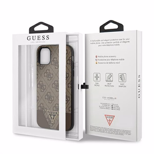 Guess 4G Triangle Collection suojakuori iPhone 11 6.1" / Xr 6.1":lle - ruskea
