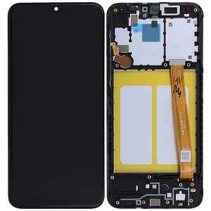 LCD-näyttö Samsung A202 A20e kosketusnäytöllä ja kehyksellä alkuperäinen musta (service pack)
