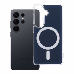 Case for Samsung S26 Clear Fusion Mag Cover compatible with MagSafe navy blue