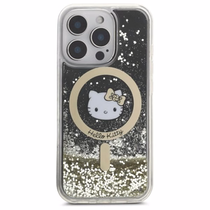 Hello Kitty Liquid Glitter Fever MagSafe Suojakuori iPhone 16 Pro Max:lle - kultainen