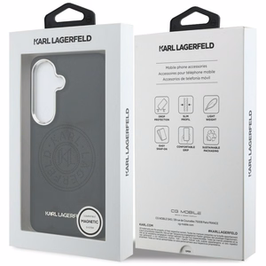 Karl Lagerfeld Suojakuori Perforated KL MagSafe Samsung Galaxy S26:lle musta
