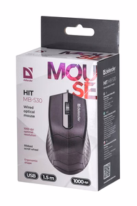 MOUSE DEFENDER HIT MB-530 BLACK OTPICAL 1000dpi 3P