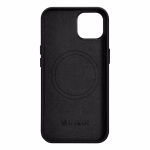 iCarer Litchi Premium Nahkakotelo iPhone 14 Plus Magneettinen nahkakotelo MagSafe musta (WMI14220711-BK)