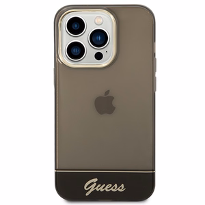 Guess GUHCP14LHGCOK iPhone 14 Pro 6.1 "musta / musta kovakotelo läpikuultava