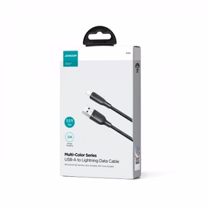 Joyroom Multi-Color Series S-A34 USB-A / Lightning 3A Kaapeli 1m - musta