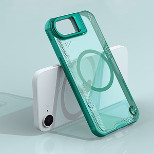 Nillkin Iceblade Prop Magneettinen Suojakuori jalustalla iPhone 16e / 17e:lle - vihreä