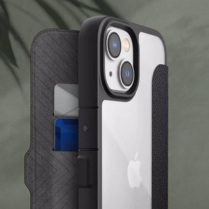 Raptic X-Doria Urban Folio suojakuori laitteelle iPhone 14 Plus, läppämallinen, musta