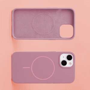 Silicone Thin Mag kotelo iPhone 12 / 12 Pro 6,1" ruusu
