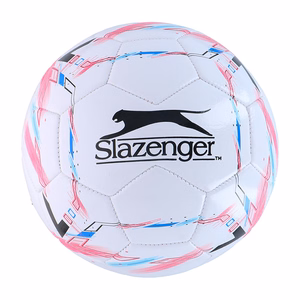 Slazenger-jalkapallo, koko 5, valkoinen / vaaleanpunainen