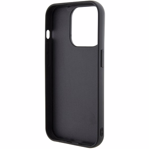 Karl Lagerfeld Gripstand Saffiano Karl&Choupette Pins Suojakuori iPhone 15 Pro Maxille - musta