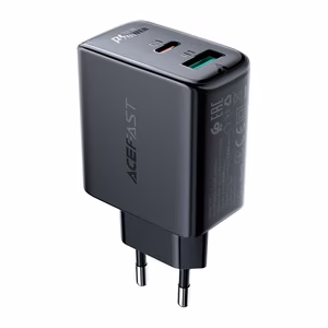 Acefast seinälaturi USB Type C / USB 32W, PPS, PD, QC 3.0, AFC, FCP musta (A5 black)