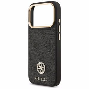 GUESS Suojakuori IPHONE 17 Pro MagSafe GUHMP17LP4GRMDEK (PU W/ 4G Strass Logo) musta