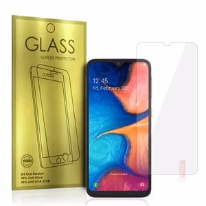 Karkaistu lasi Gold Samsung Galaxy A20E:lle
