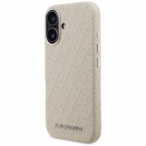Karl Lagerfeld FW Stamped Karl MagSafe Suojakuori iPhone 16 - beige