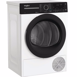 Whirlpool WSD 74 WBB PL -vapaasti seisova edestä täytettävä kuivausrumpu, 7 kg, valkoinen